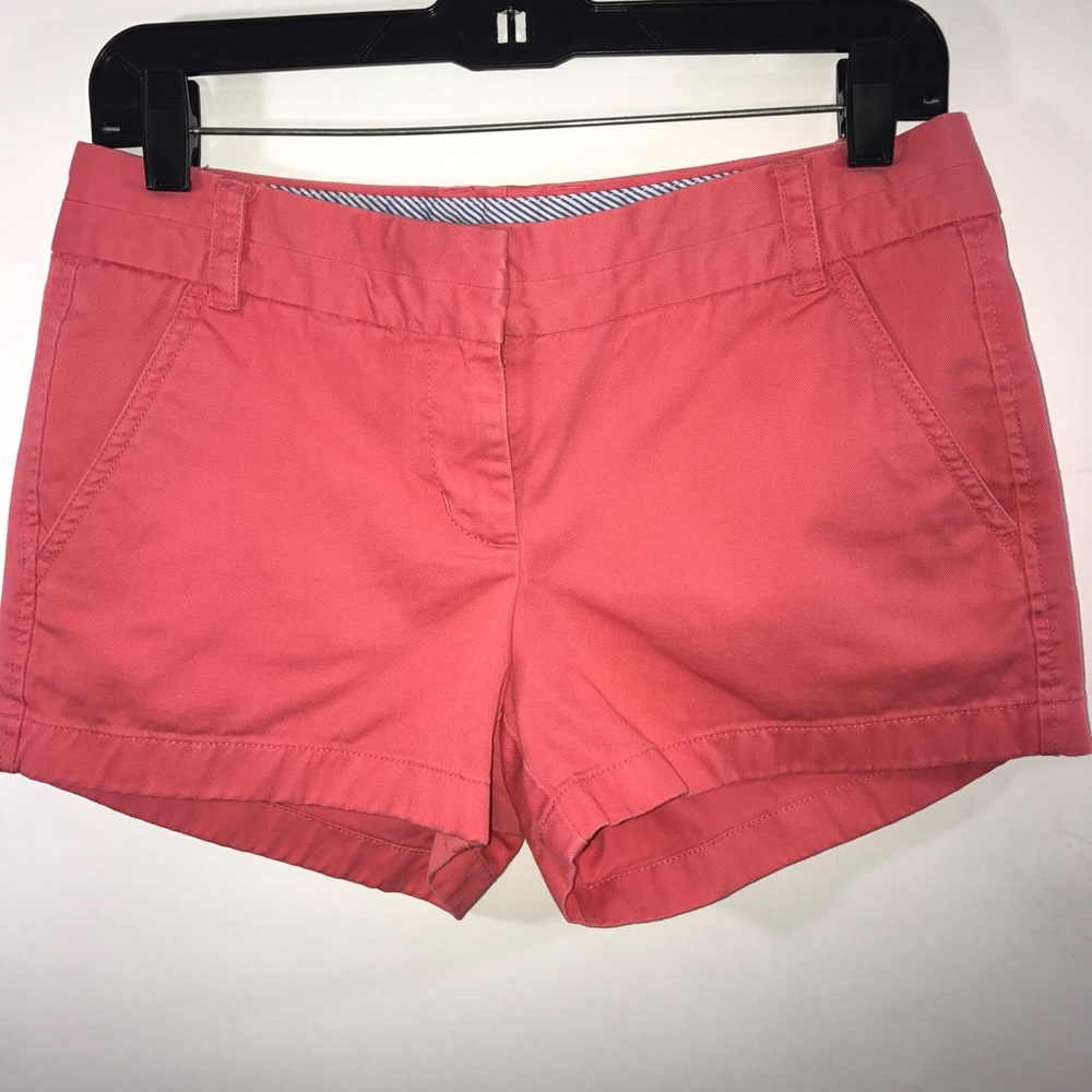 J.Crew Chino  100% Cotton Shorts Coral size 2 - Picture 2 of 7